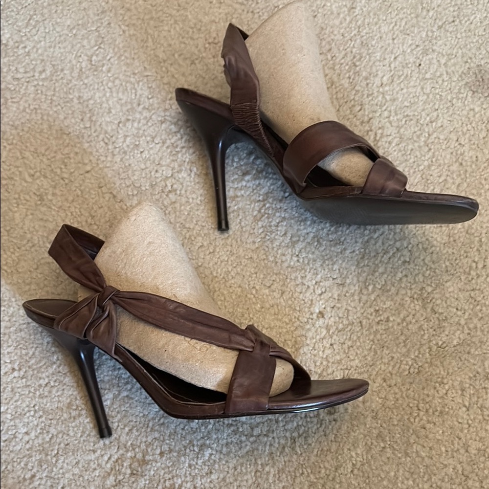 EUC Vintage Brown Aldo Leather Women's Sandal Heels-37/7